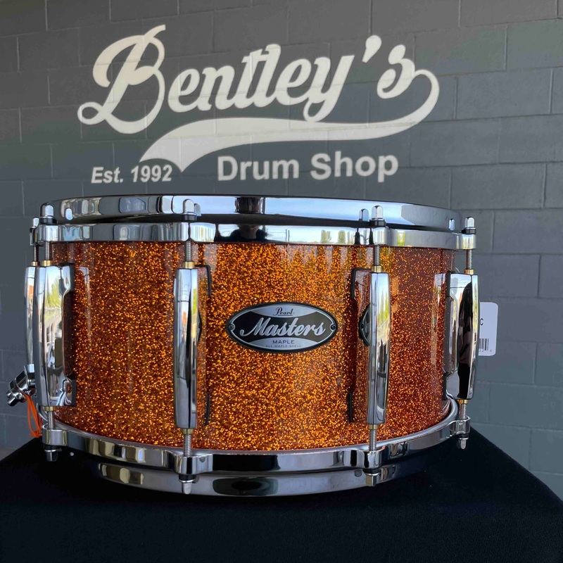 ~NEW~ Pearl MM6C1465S/C830 Masters Maple 6.5×14 Snare Drum in Autumn Fire Sparkle Lacquer w/ Die-Cast Hoops