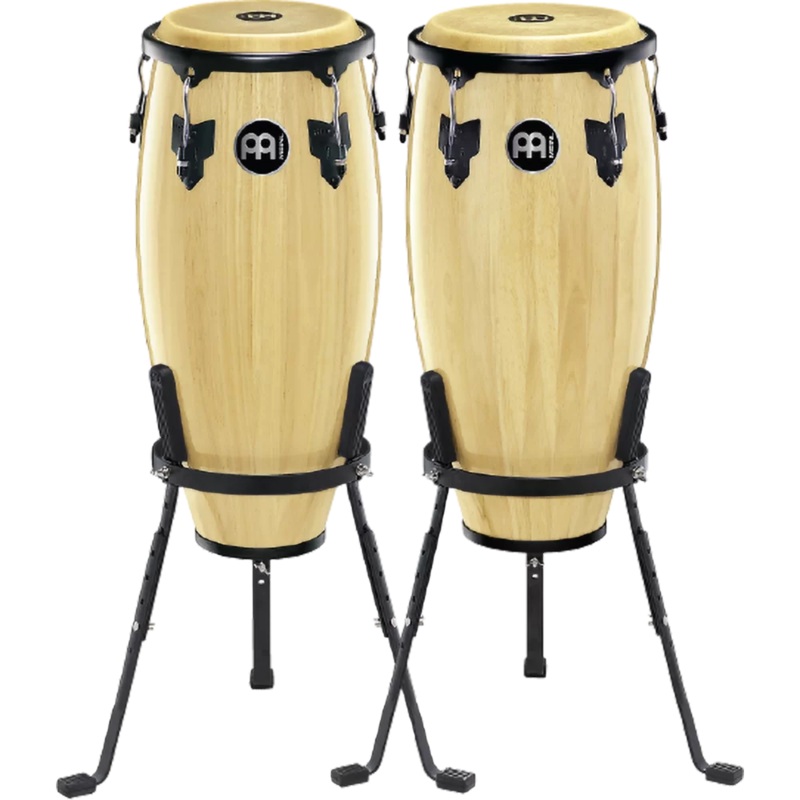 Meinl Percussion Headliner Series Conga Set with Basket Stands – 10/11 inch Natural