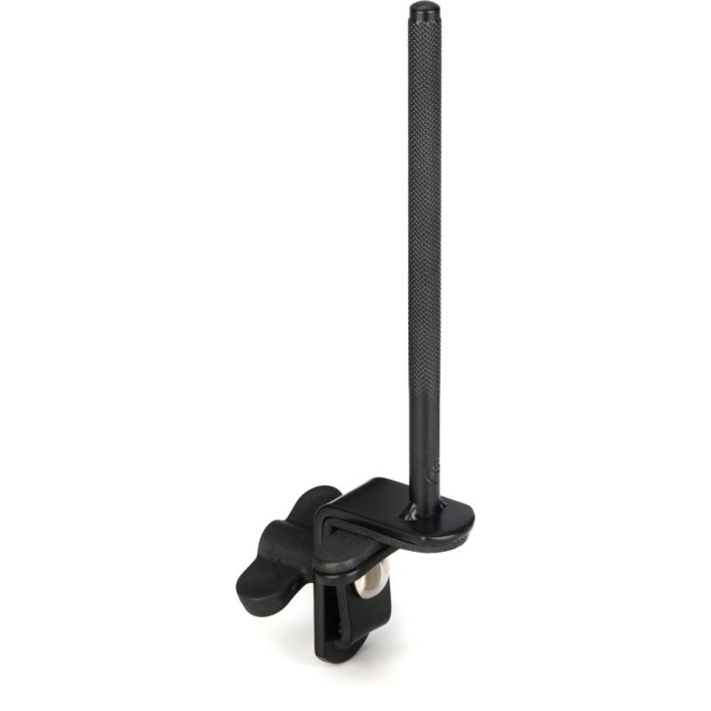 Meinl Percussion Standard Cowbell Holder with Straight Rod – Black Powder Coated Steel