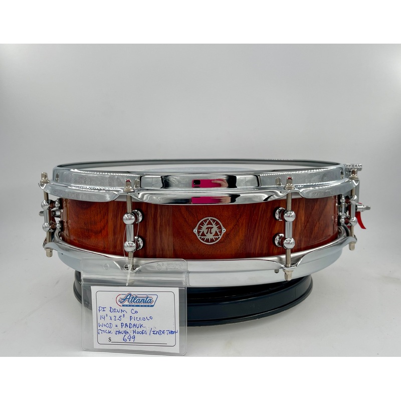 Pi Drum Company 14″ x 3.5″ Piccolo Padauk Wood Snare