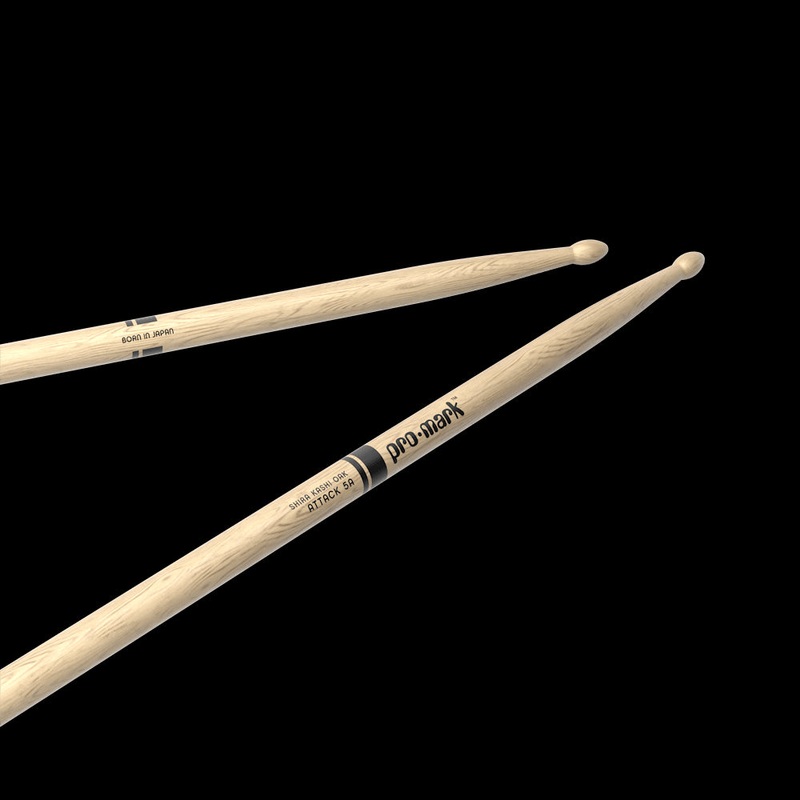 Promark Classic Attack Drumsticks – Shira Kashi Oak – 5A – Wood Tip